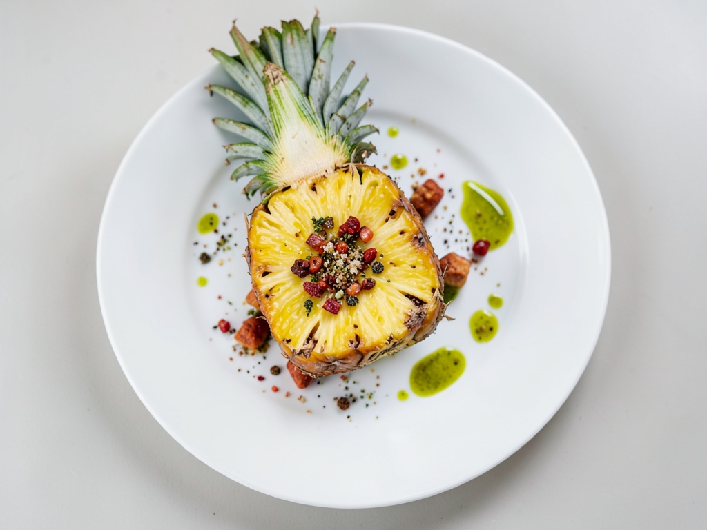 Ananas al forno piccante