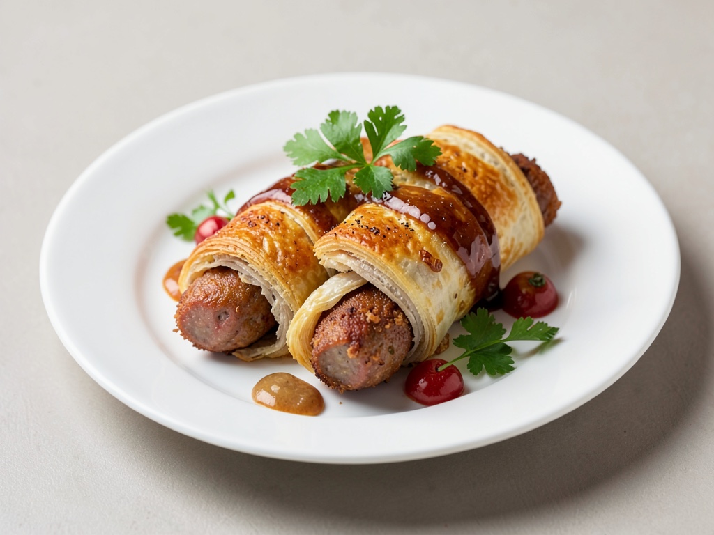 Knusprige Würstchen im Blätterteig-Mantel aus der Heißluftfritteuse