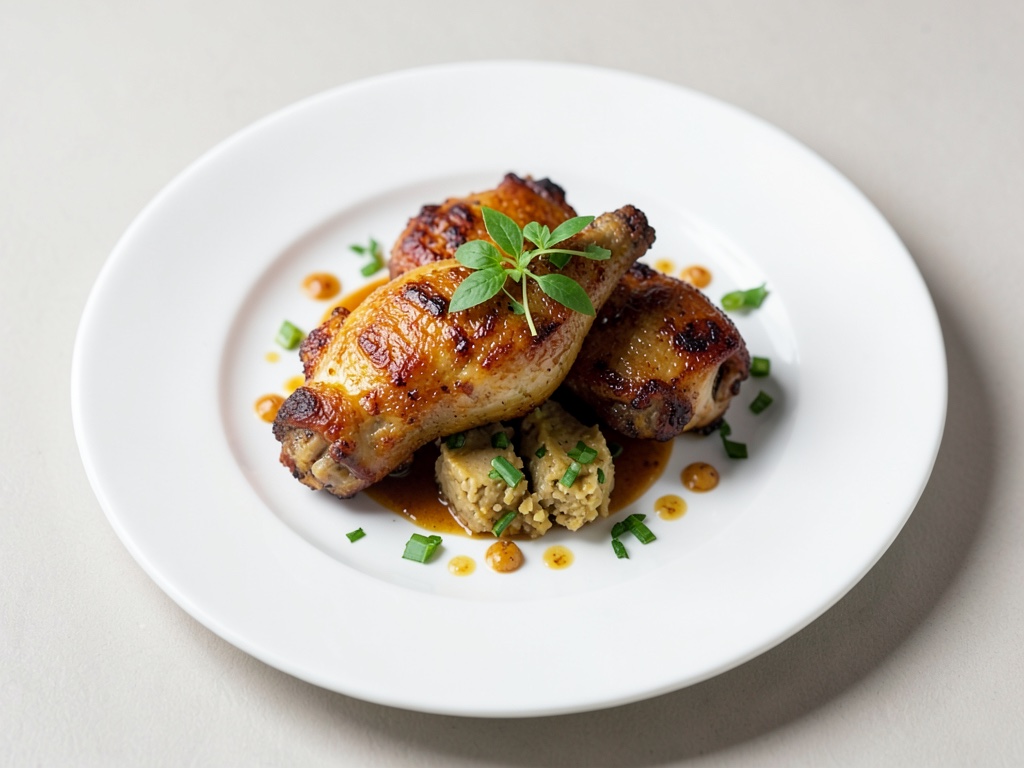 Cosce di pollo croccanti all'asiatica dall'air fryer