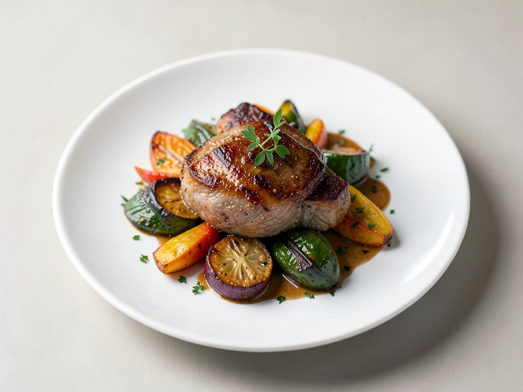 Agnello croccante con verdure al forno dall'air fryer