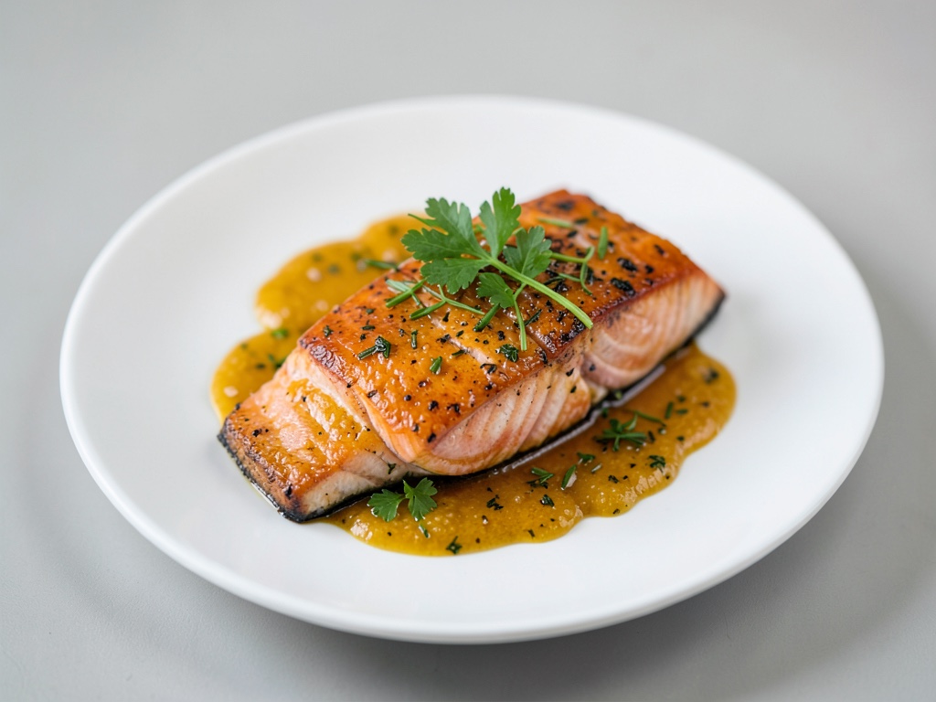 Filetti di salmone marinati al limone in friggitrice ad aria