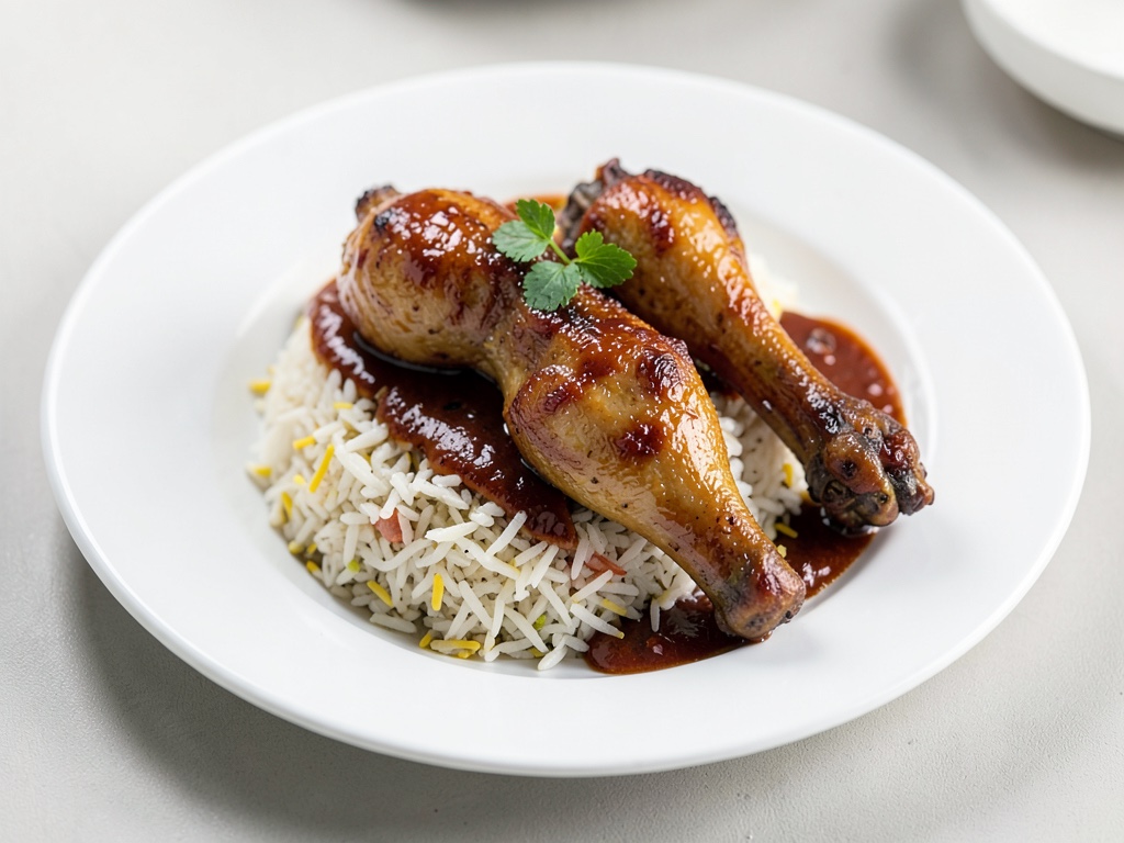 Szechuan Chicken Thighs with Jasmine Rice from the Air Fryer