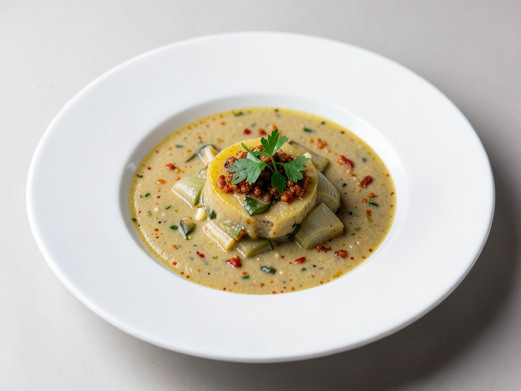 Sopa de puerro y queso intensa al estilo Ostmann