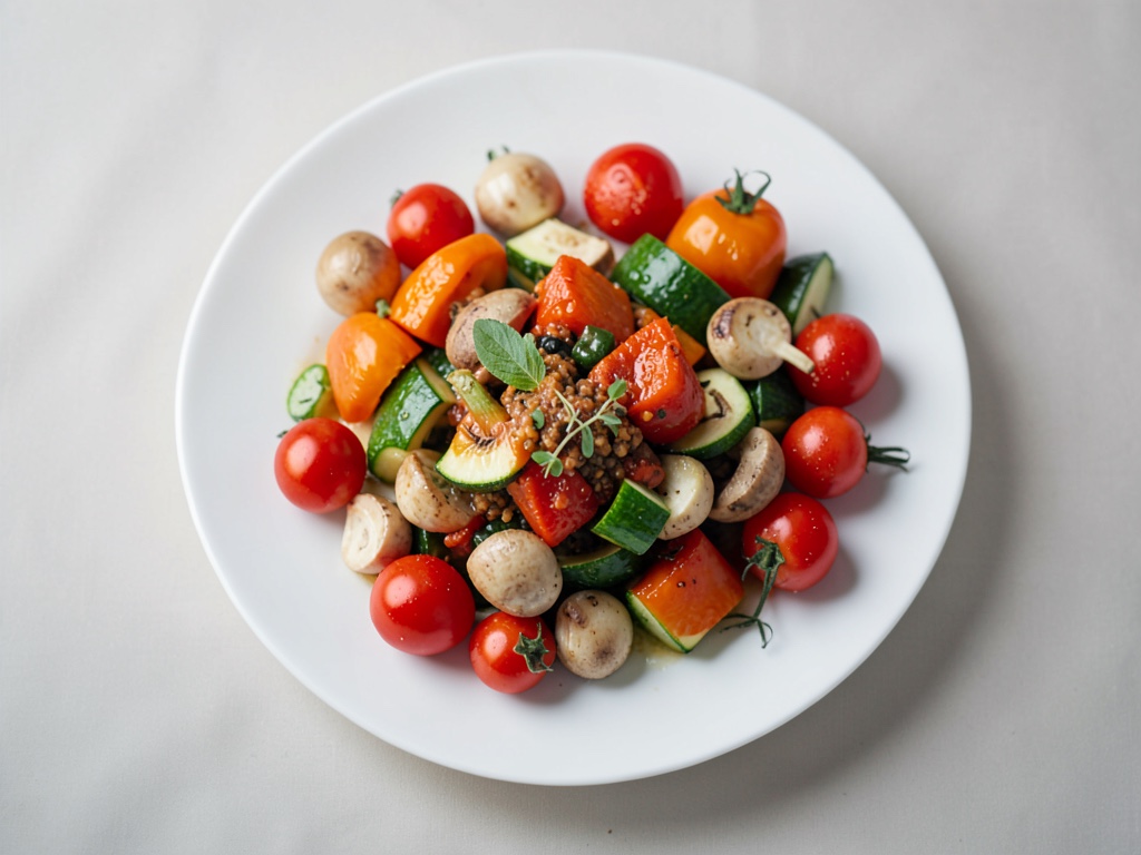 Légumes rôtis colorés