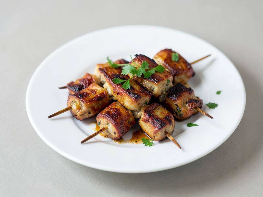 Saftige und knusprige Wrap-Spieße