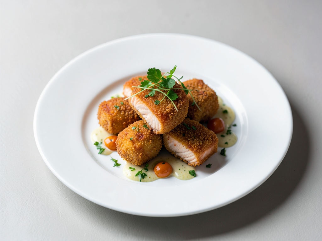 Nugget di salmello croccanti dall'air fryer