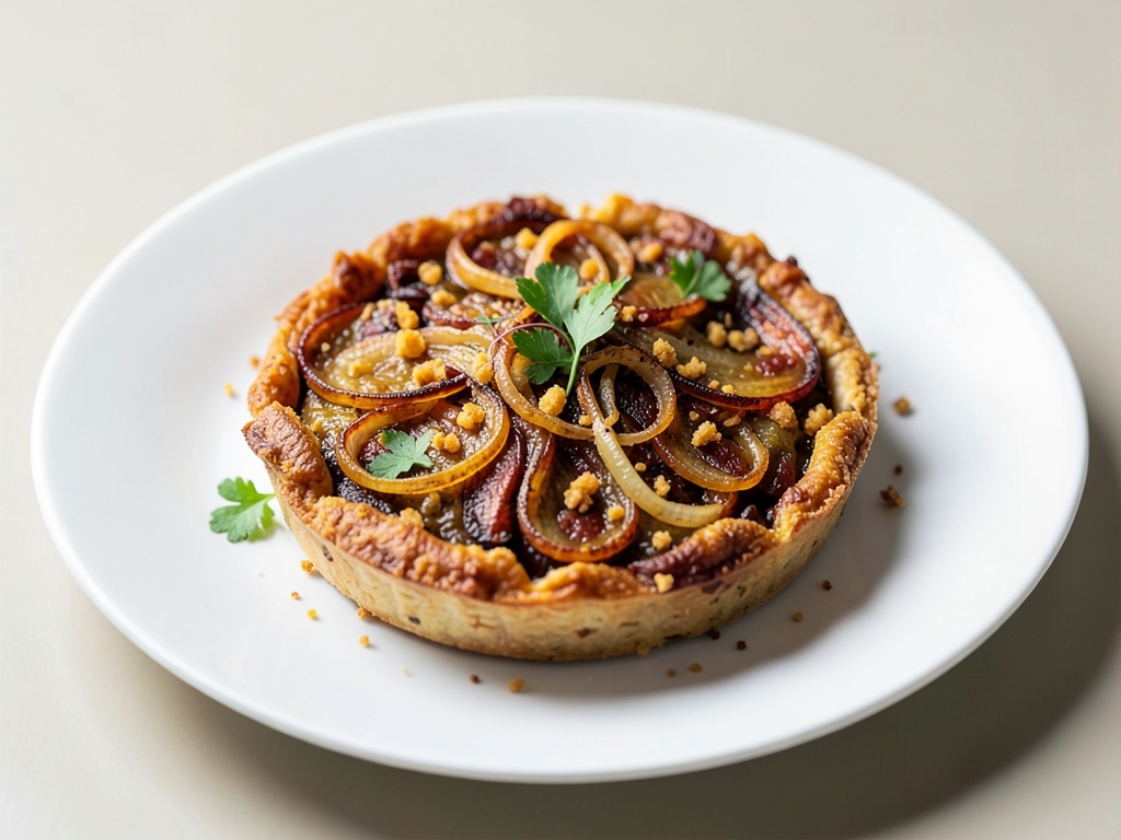 Tarte aux oignons croustillante sans fond à l'air fryer