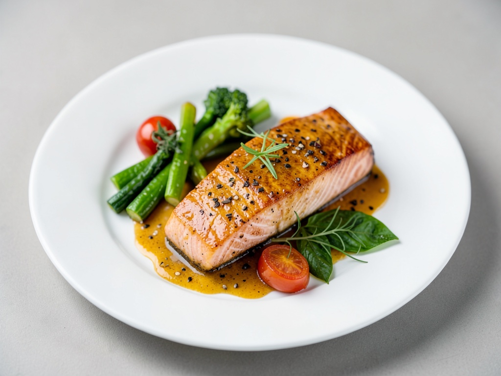 Salmone al senzo con verdure cotte nell'air fryer