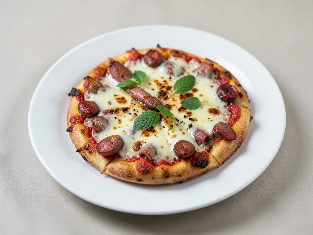 Pizza Brezel con Salsiccia Bianca Croccante dall'Air Fryer