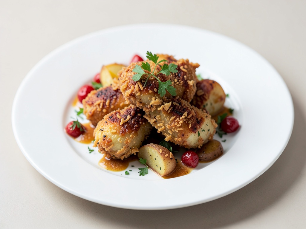 Poulet croustillant low-carb aux pommes de terre à l'air fryer