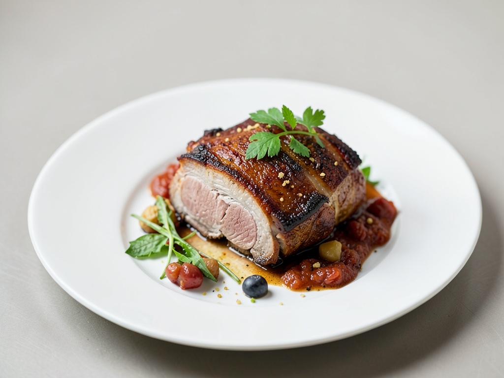 Rôti de poitrine de porc croustillant à l'air fryer