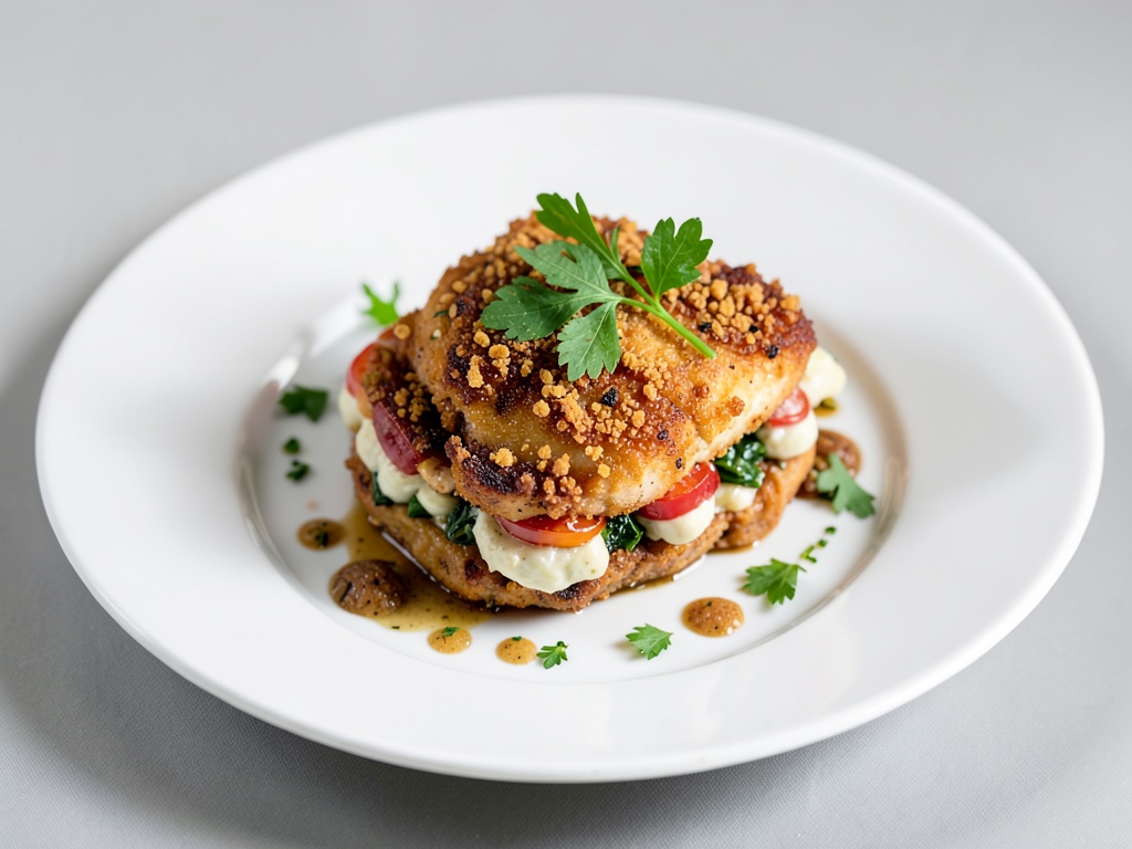 Pollo Caprese croccante in friggitrice ad aria