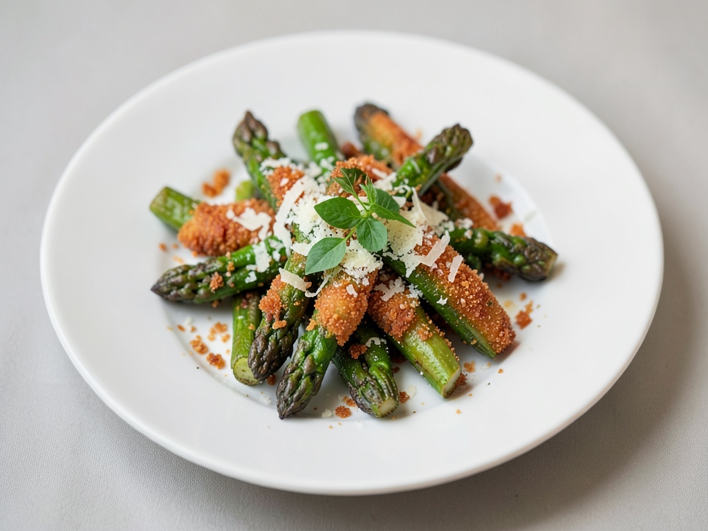 Asparago croccante al Parmigiano nell'air fryer