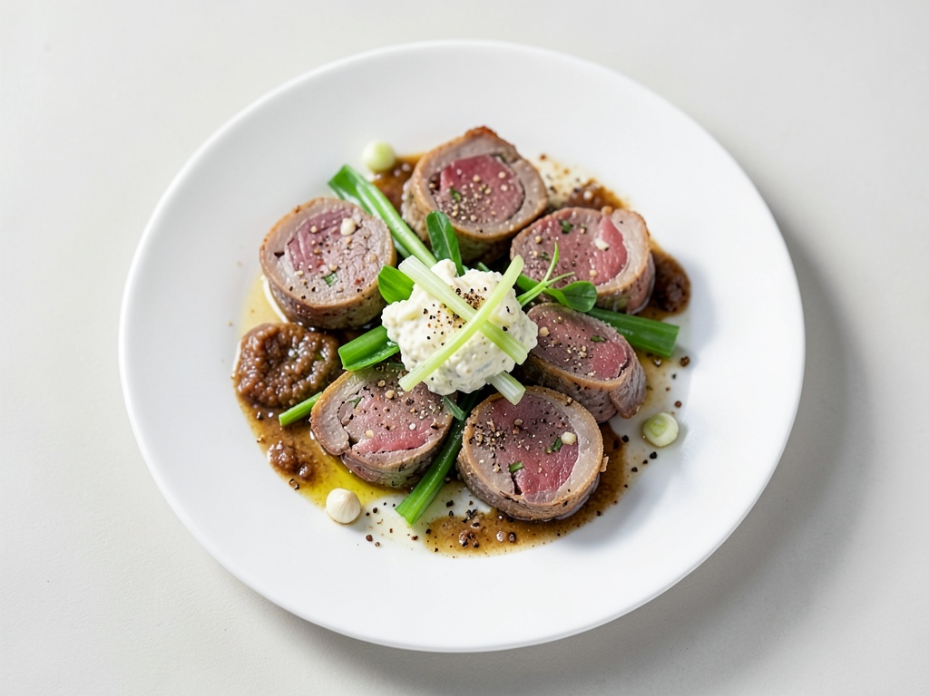 Roulade con cipollotti e formaggio di pecora