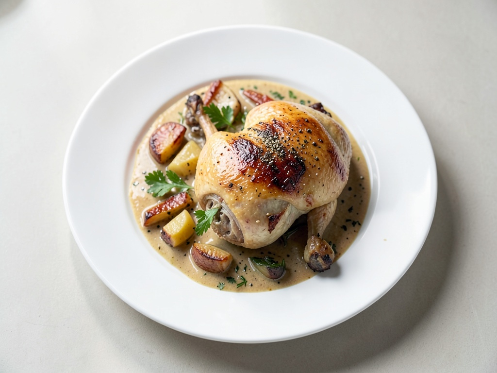 Fricassé di pollo cremoso alla nonna