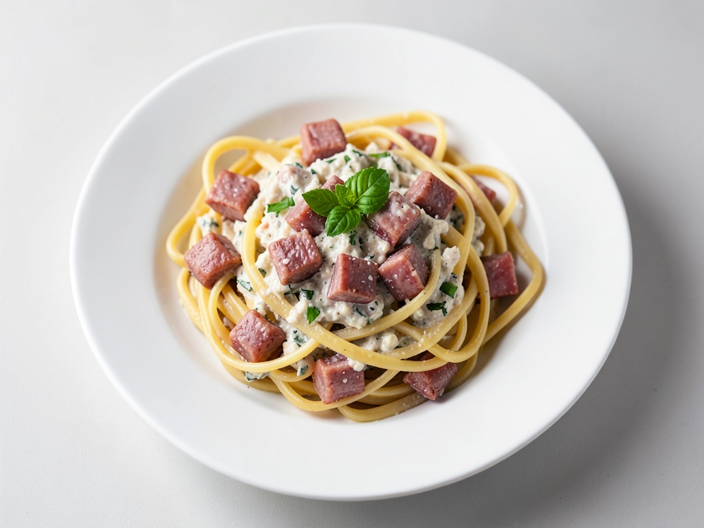 Spaghetti Carbonara mit Schinken aus dem Vorratsschrank