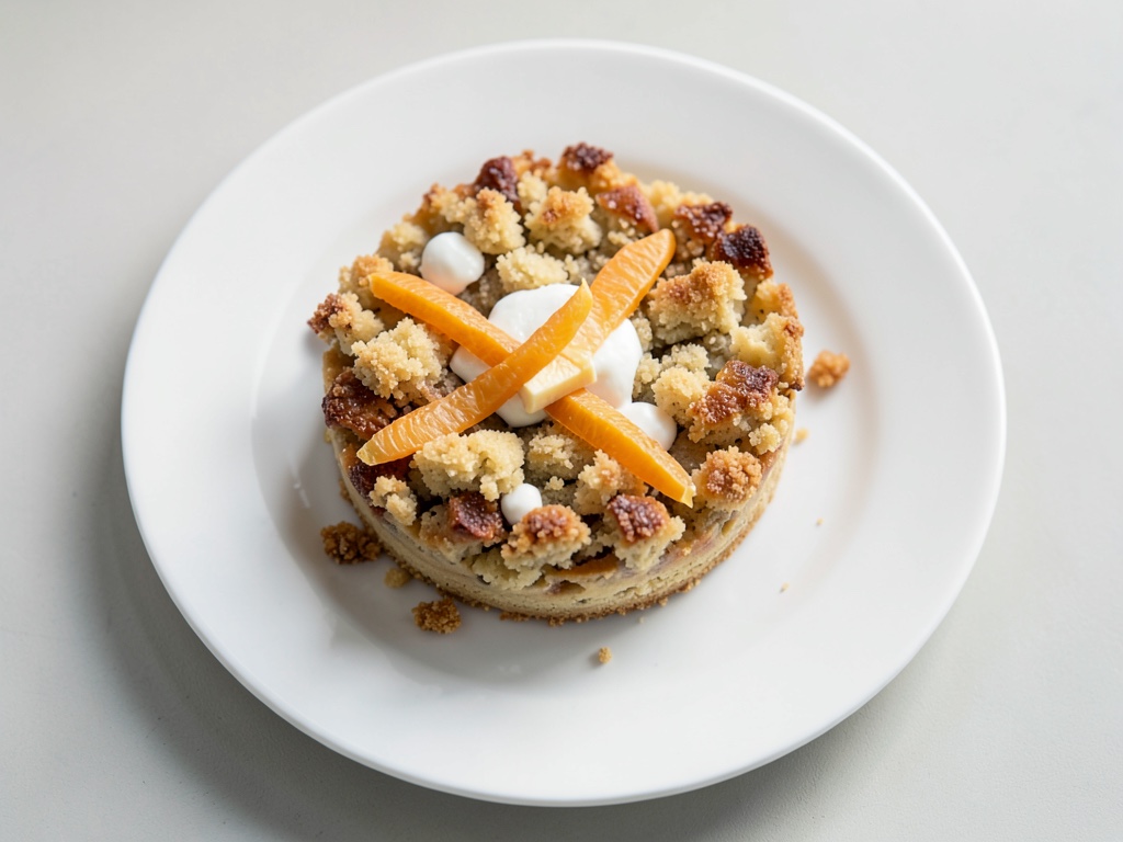 Torta con briciole, mandarini e panna acida