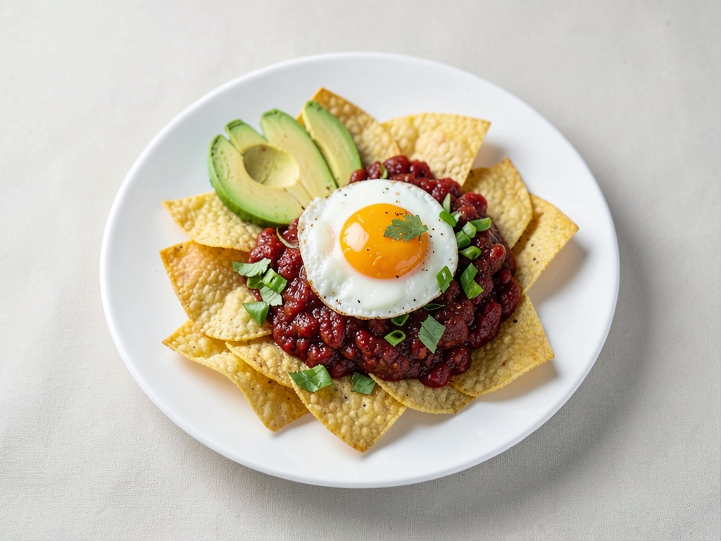 Chilaquiles Rojos con Huevo
