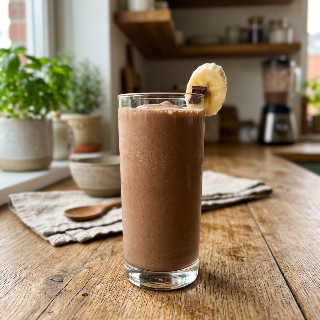 Schokoladen-Bananen Protein-Shake