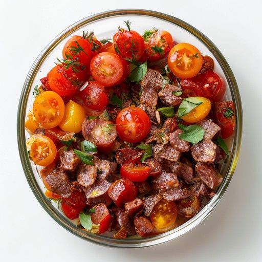 Chorizo-Quinoa Power Bowl mit Tomaten