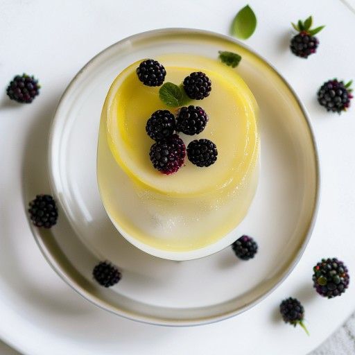 Zitronen-Panna-Cotta mit Beeren