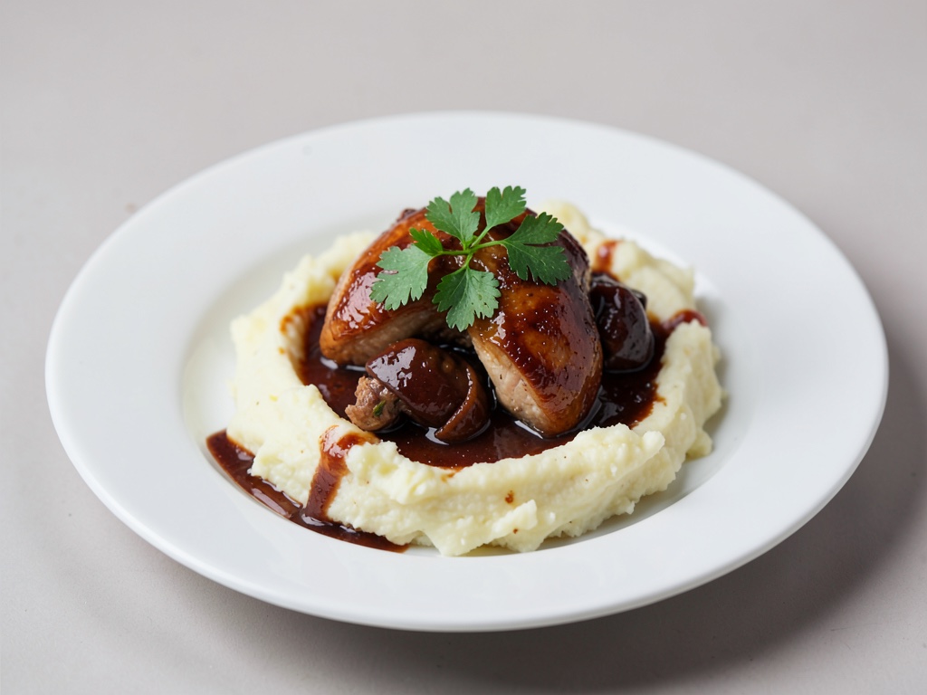 Coq au Vin Hähnchen Bowl mit Kartoffelbrei