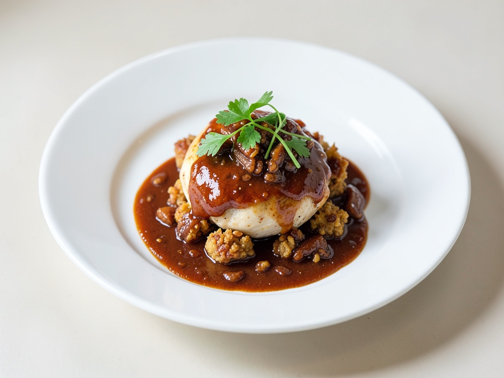 Cocktail-Hähnchen im Biskuit-Sauce (Coq au Vin Blanc)