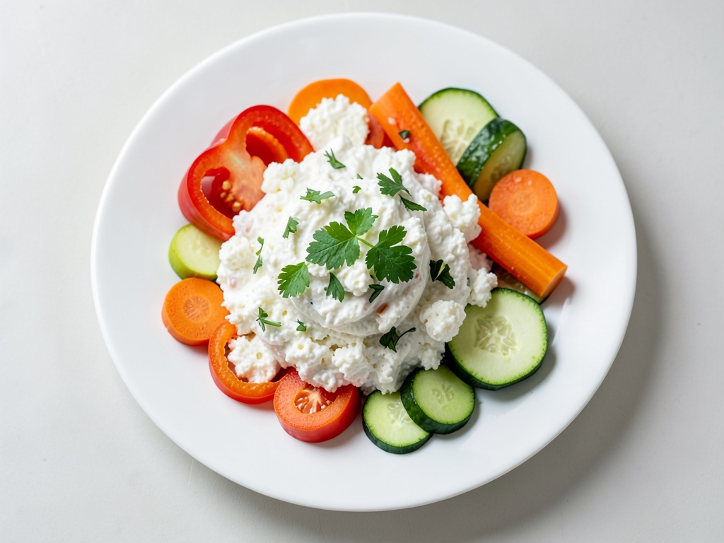 Cottage-Cheese-Dip mit Gemüse