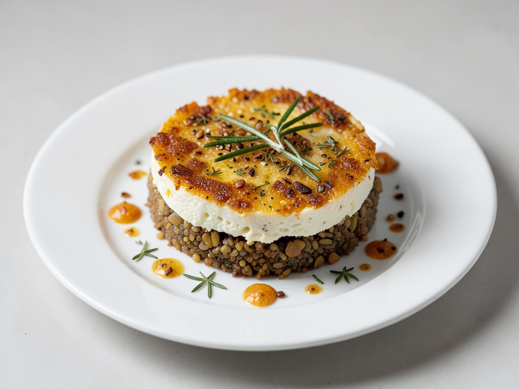 Kürbis-Brie-Gratin mit Rosmarin-Kürbiskern-Kruste