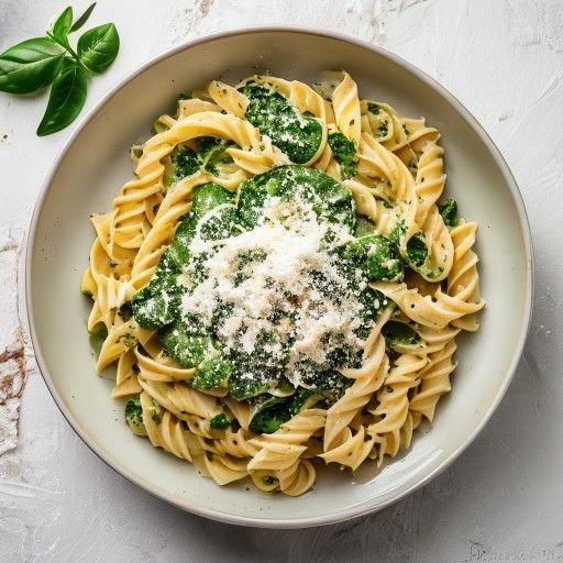 Cremige Spinat-Bohnen-Pasta