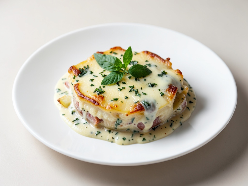 Cremige Kräuter-Kartoffelgratin mit Gruyère