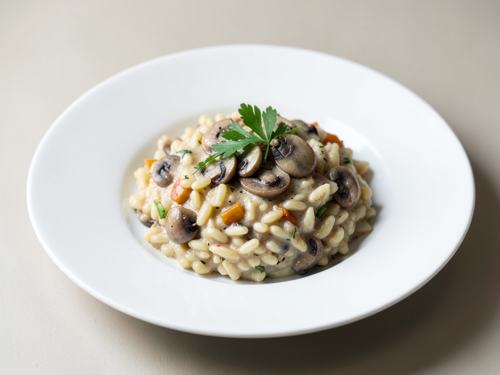Cremige Pilz-Risotto-Pfanne (Arroz al Horno Stil)