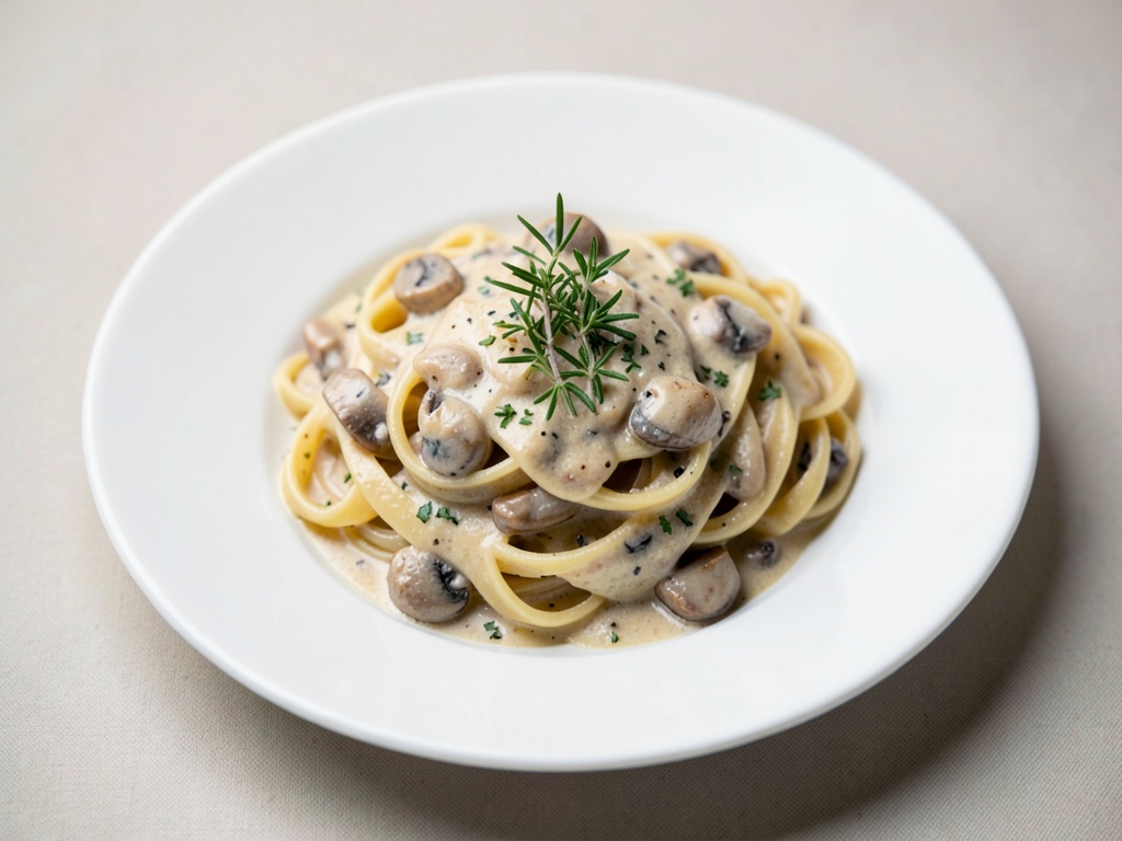 Cremige Champignon-Pasta mit Thymian
