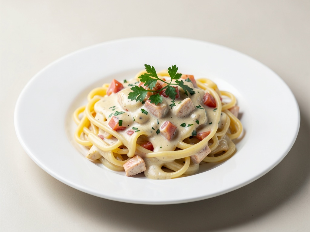 Cremige Pasta Alfredo mit Hähnchen