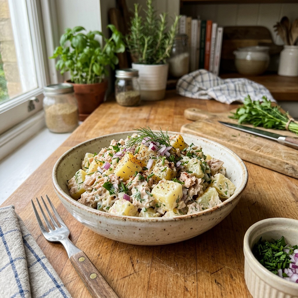 Klassischer Kartoffel-Thunfisch-Salat