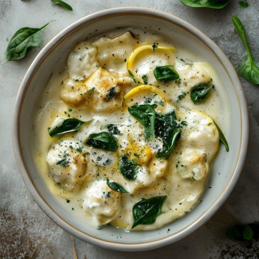 Cremige Ricotta-Gnocchi mit Spinat und Zitrone
