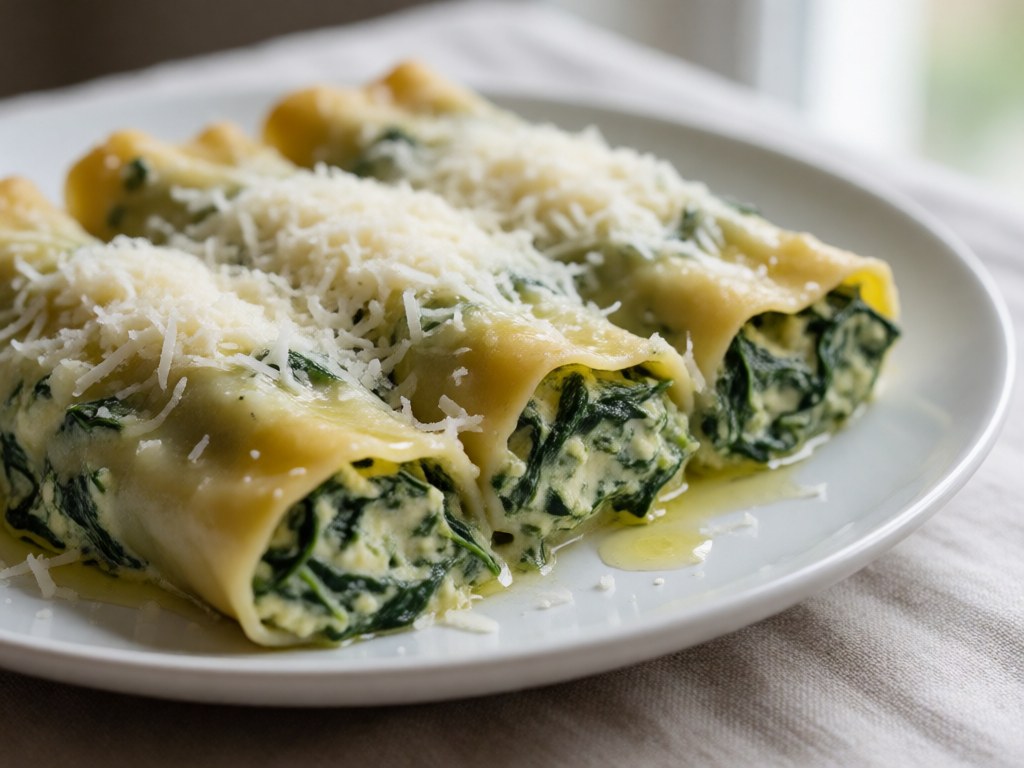 Cremige Spinat-Cannelloni mit Ricotta