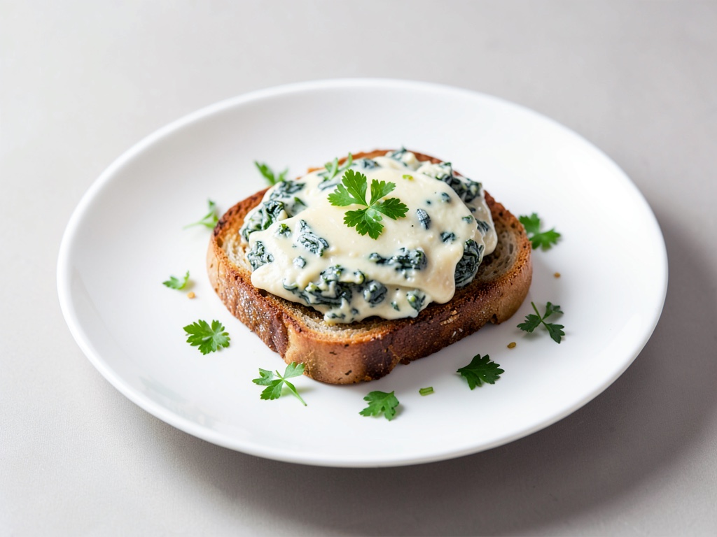 Cremiger Spinat-Toast mit Gruyère