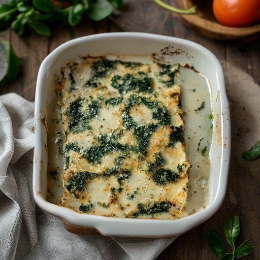 Cremige Spinat-Zucchini-Lasagne
