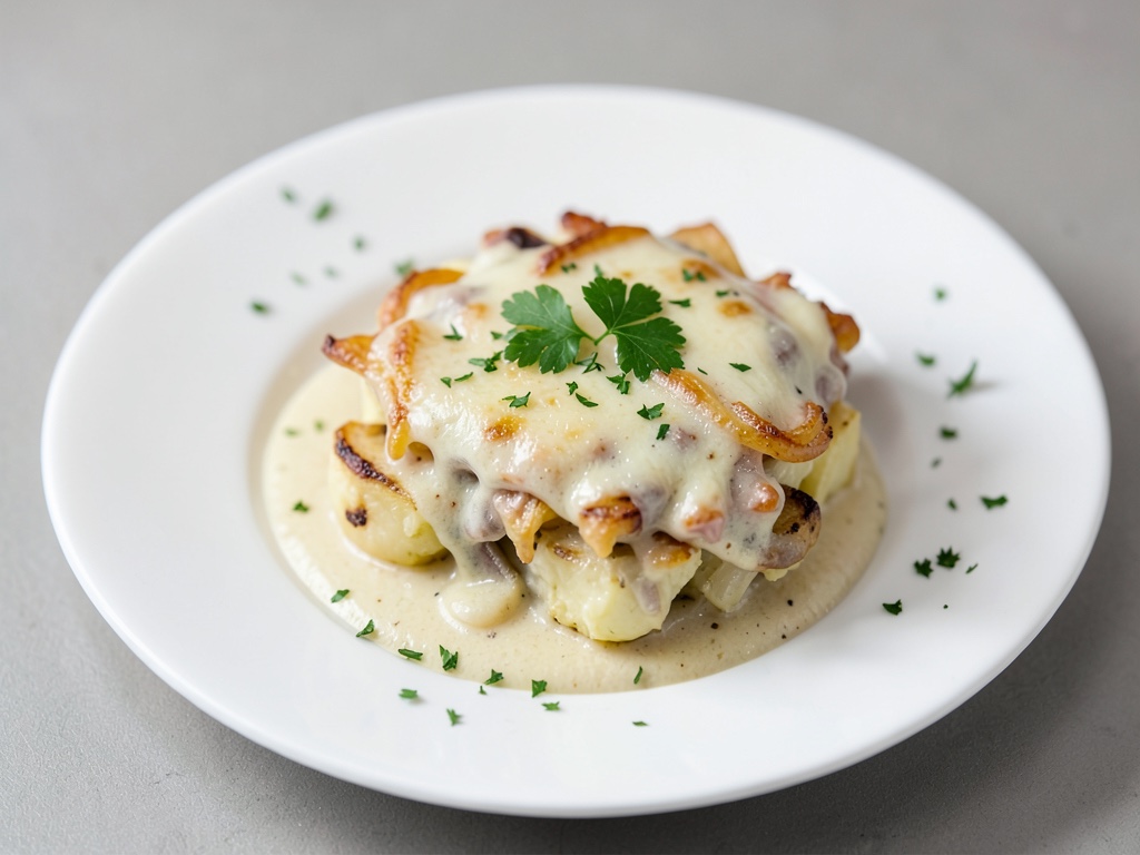 Cremige Frühlingszwiebel-Kartoffel-Gratin