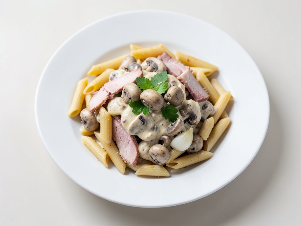 Cremige Puten-Pilz-Pasta