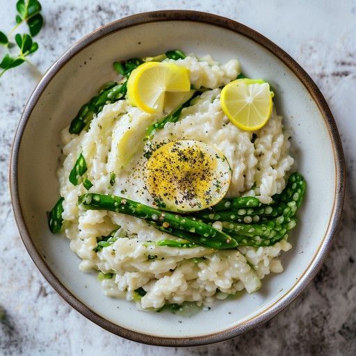 Cremiges Risotto mit Spargel und Zitrone