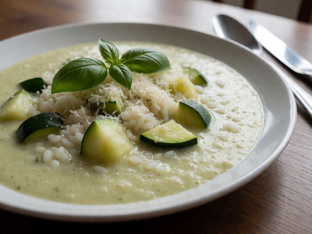 Cremige Zucchini-Pasta-Zuppe