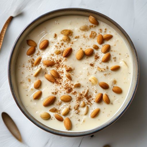 Aromatische Milchcreme mit Mandel