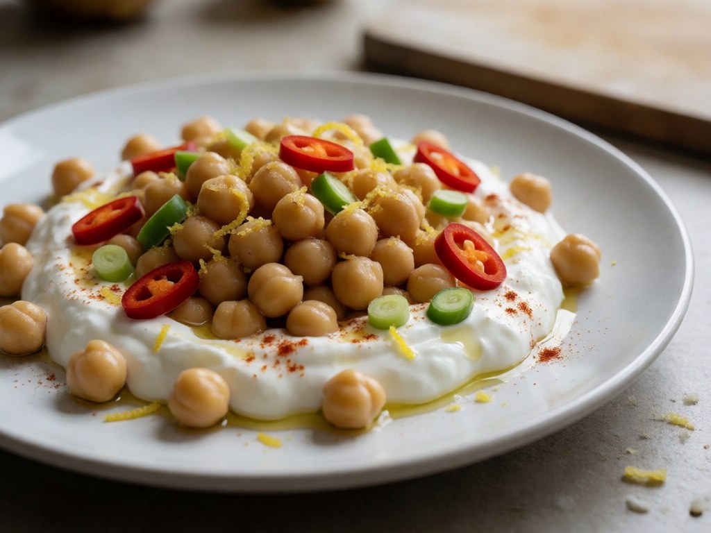 Cremige Kichererbsen-Antipasti mit Chili