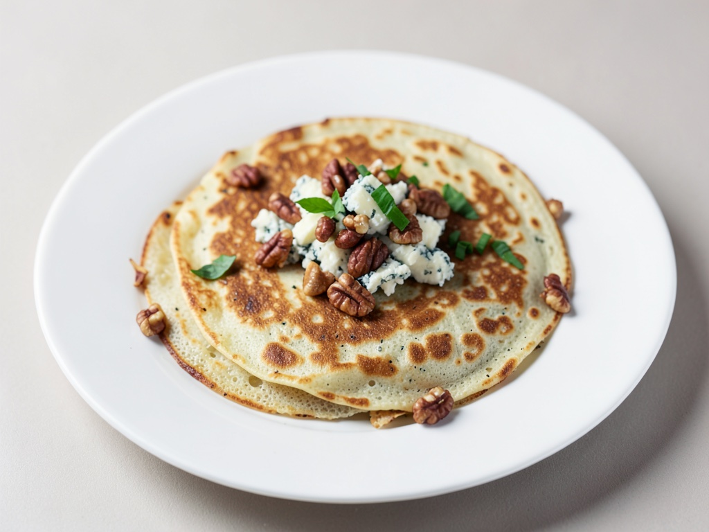 Tortitas saladas con queso azul y nueces
