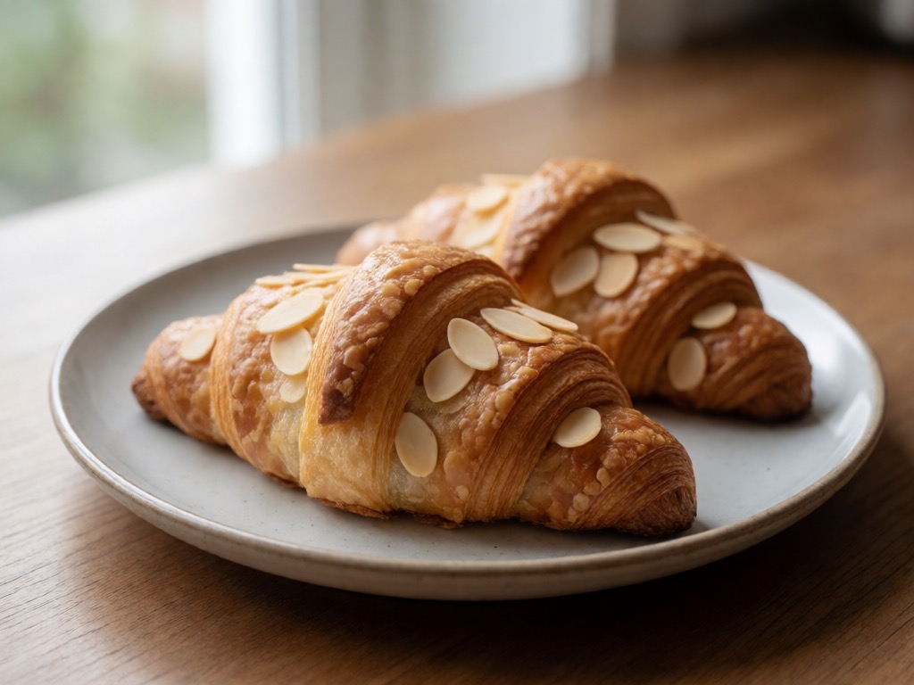 Knusprige Mandel-Croissants