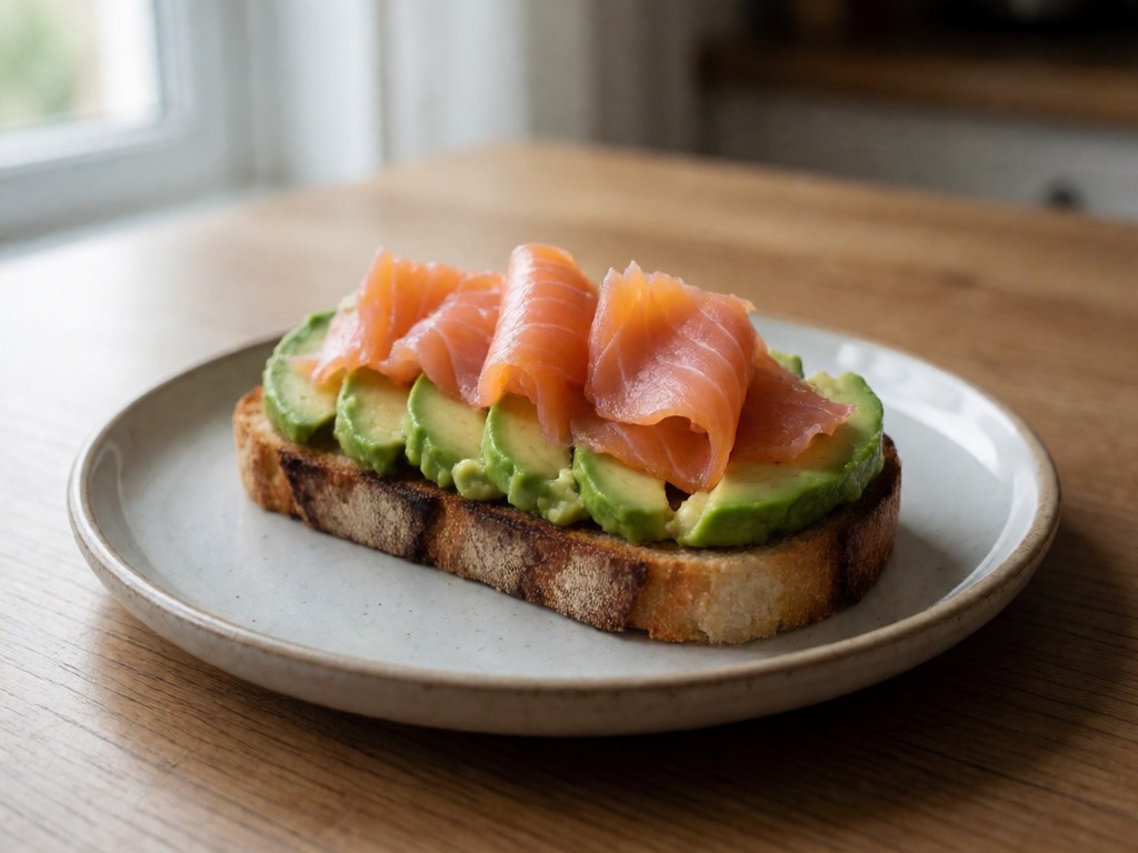 Knusprige Avocado-Toast mit Räucherlachs