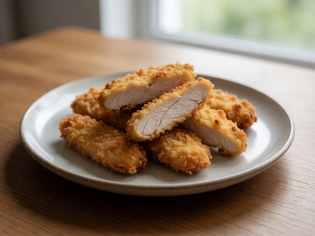 Knusprige Hühnchenstreifen aus der Heißluftfritteuse