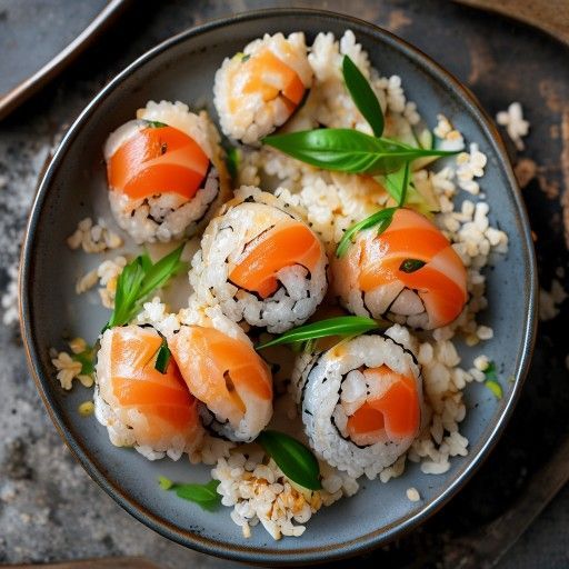 Crispy Rice Sushi-Rollen